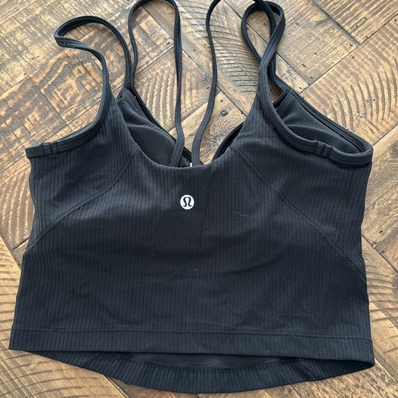 Lululemon Align strapping Ribbed tank. Black excellent condition. Size 2 - Picture 2 of 3